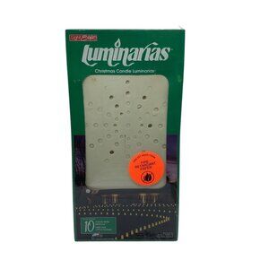 Luminaries Christmas Candle Set 10 With Coated Paper Bags Italian Votive Candles